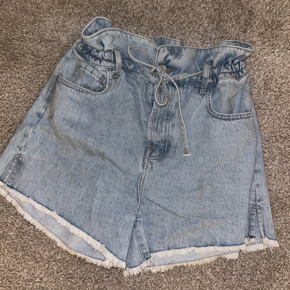 7 for all mankind tie waist shorts